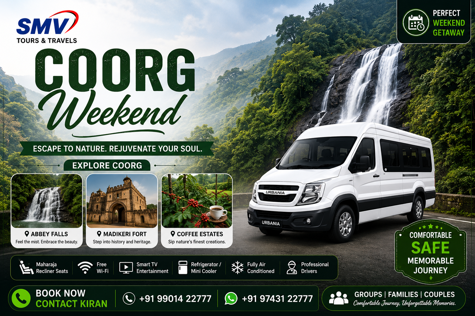 Coorg Weekend SMV Tours