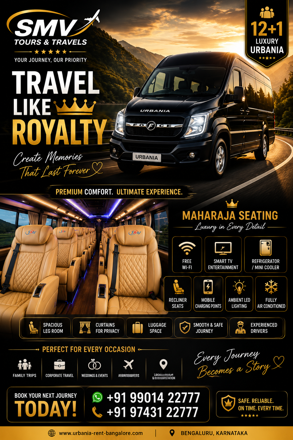 Hire Force Urbania SMV Bangalore